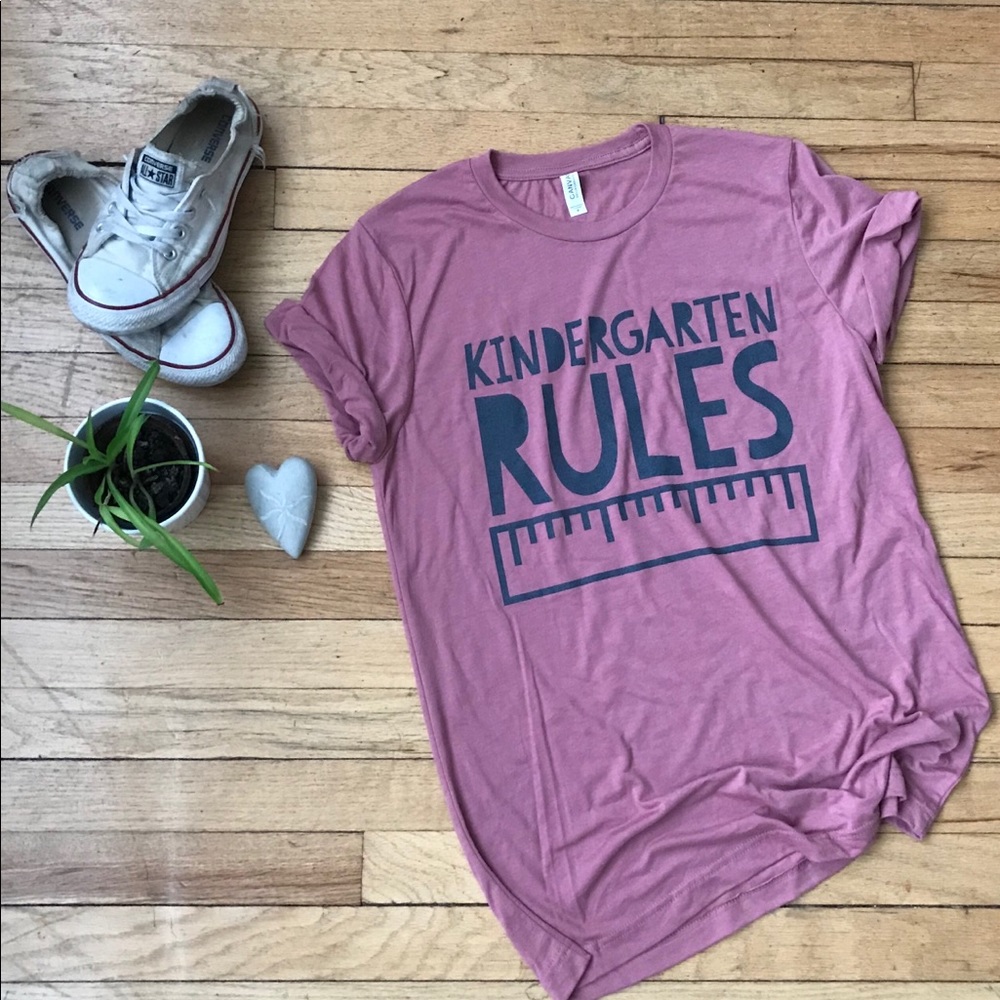 KINDERGARTEN RULES T-shirt - Picture 2 of 6